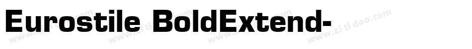 Eurostile BoldExtend字体转换